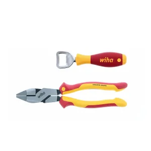 2 Piece Insulated NE Style Lineman's Pliers with Wiha Bottle Opener