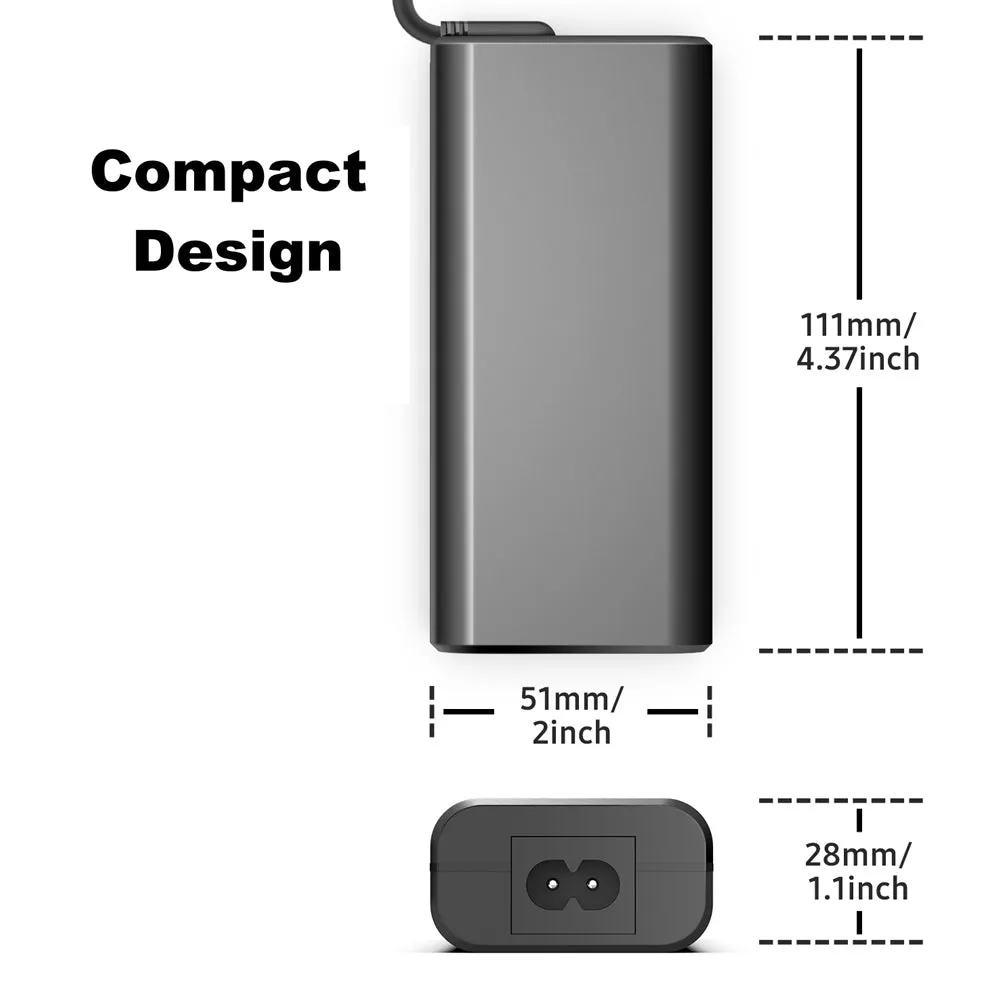 65W Usb-C Ac Adapter With 8 Output Voltages For All Usb-C Devices Up To 65W - Eu Connections