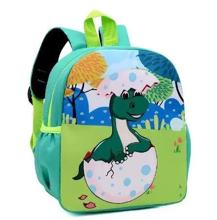 Adorable Dinosaur Cartoon Kids Backpack - Waterproof School Bag for Kindergarten and Primary Students