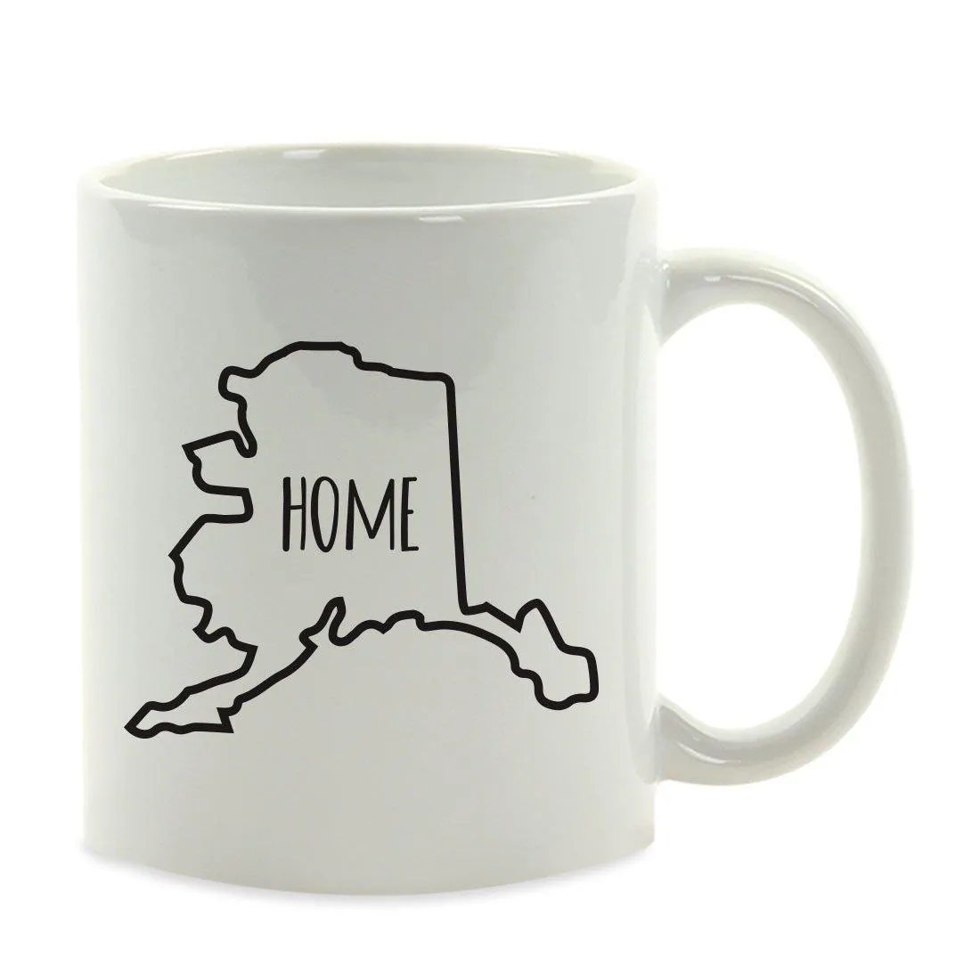 Andaz Press 11oz US State Shape Home Layout Coffee Mug