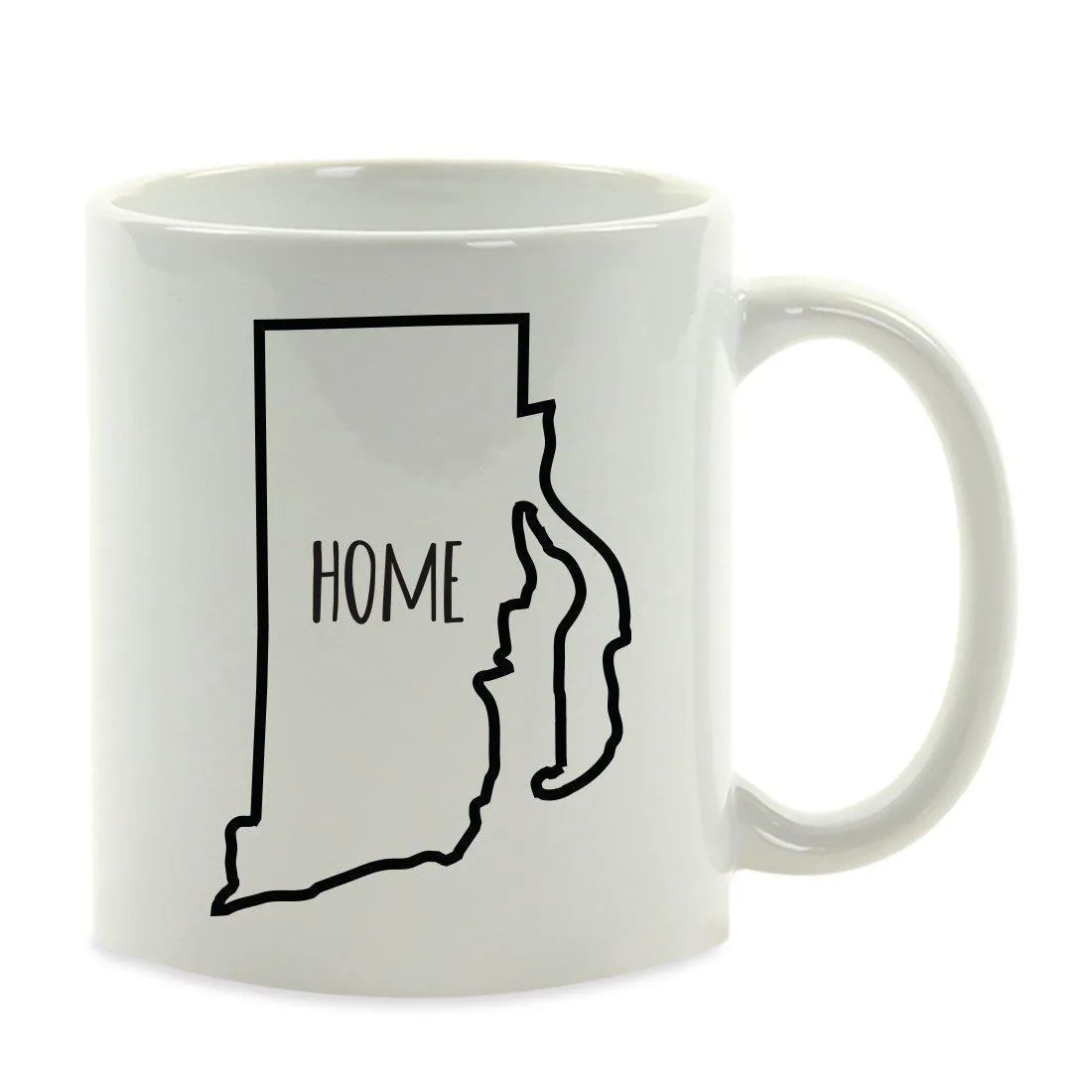 Andaz Press 11oz US State Shape Home Layout Coffee Mug