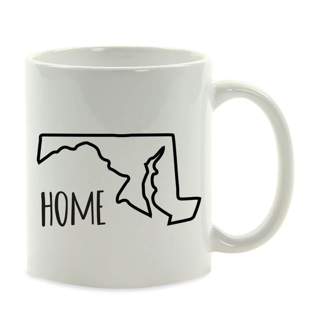 Andaz Press 11oz US State Shape Home Layout Coffee Mug