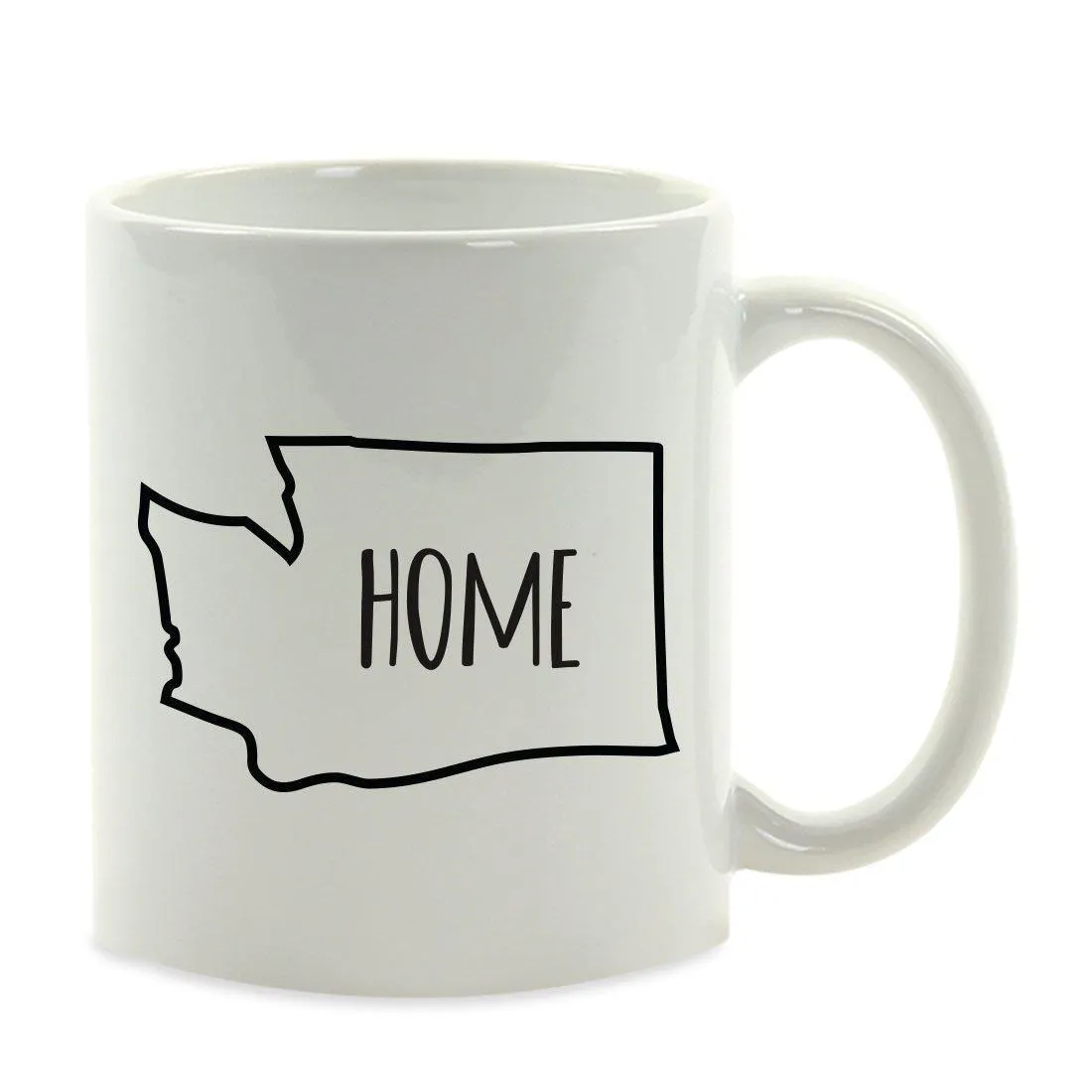 Andaz Press 11oz US State Shape Home Layout Coffee Mug