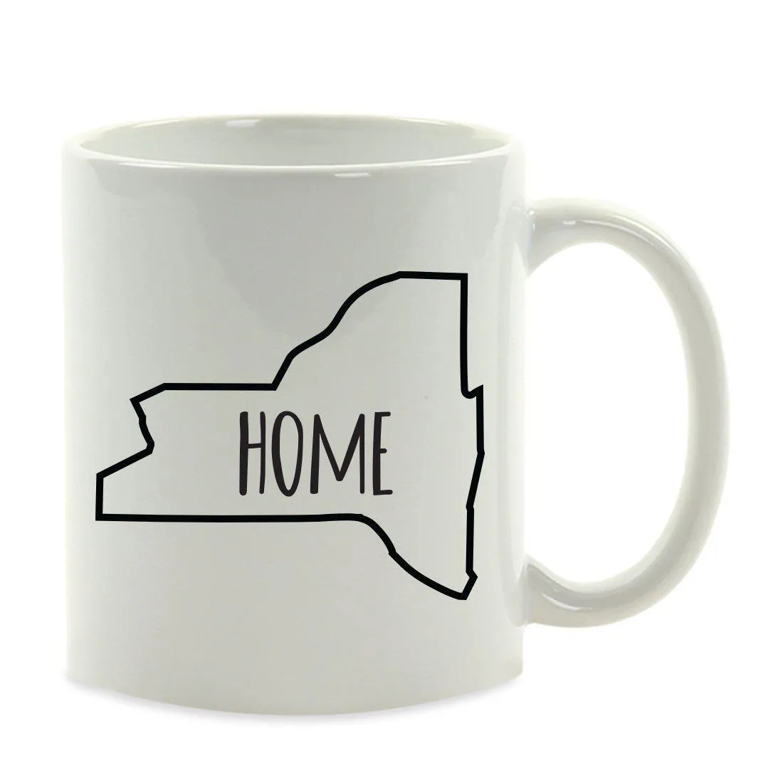 Andaz Press 11oz US State Shape Home Layout Coffee Mug