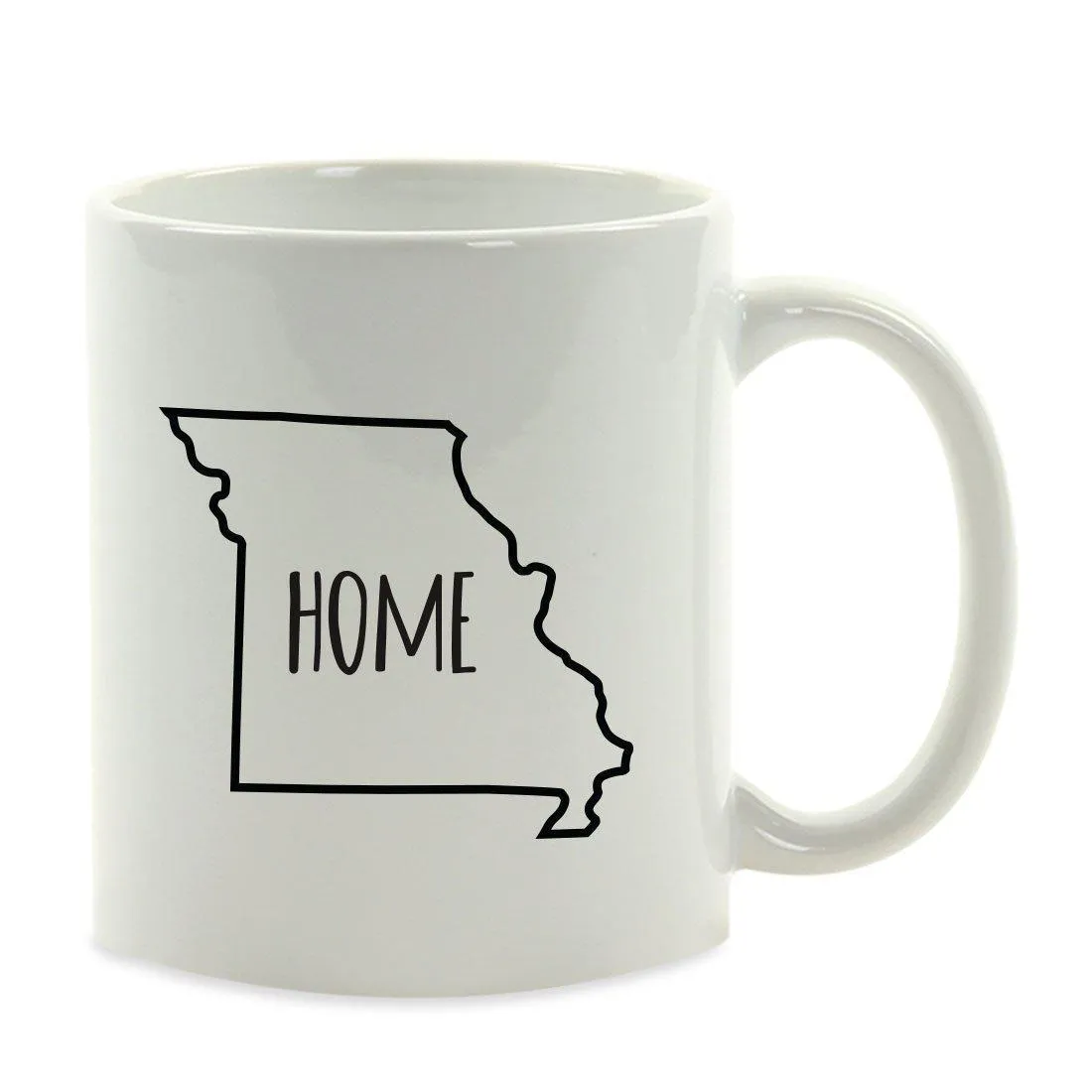 Andaz Press 11oz US State Shape Home Layout Coffee Mug