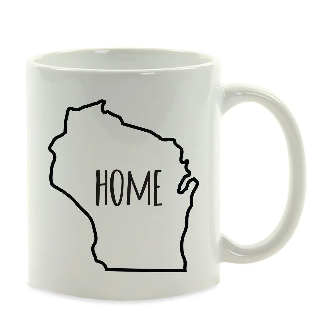 Andaz Press 11oz US State Shape Home Layout Coffee Mug