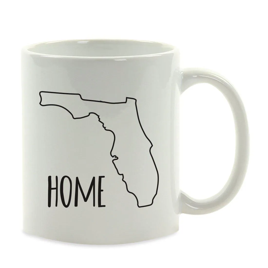 Andaz Press 11oz US State Shape Home Layout Coffee Mug