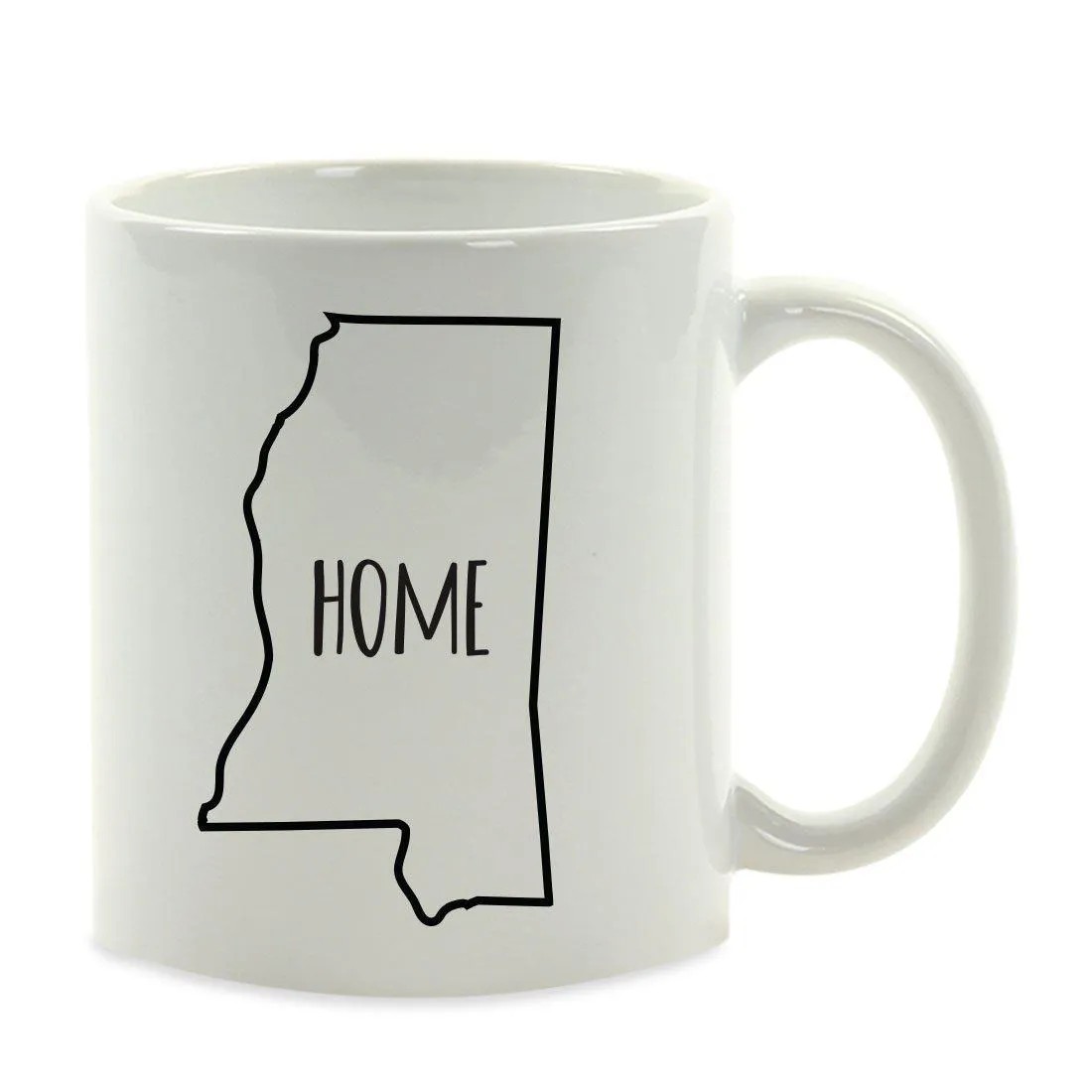 Andaz Press 11oz US State Shape Home Layout Coffee Mug