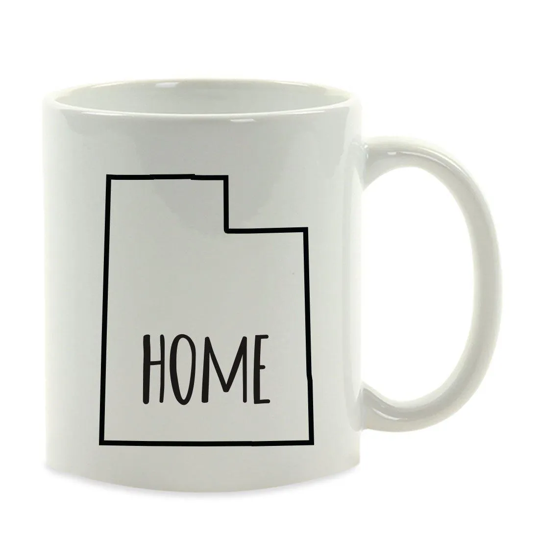 Andaz Press 11oz US State Shape Home Layout Coffee Mug