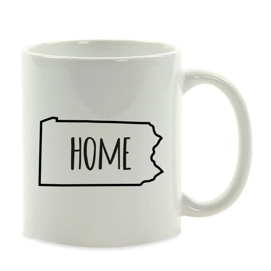 Andaz Press 11oz US State Shape Home Layout Coffee Mug