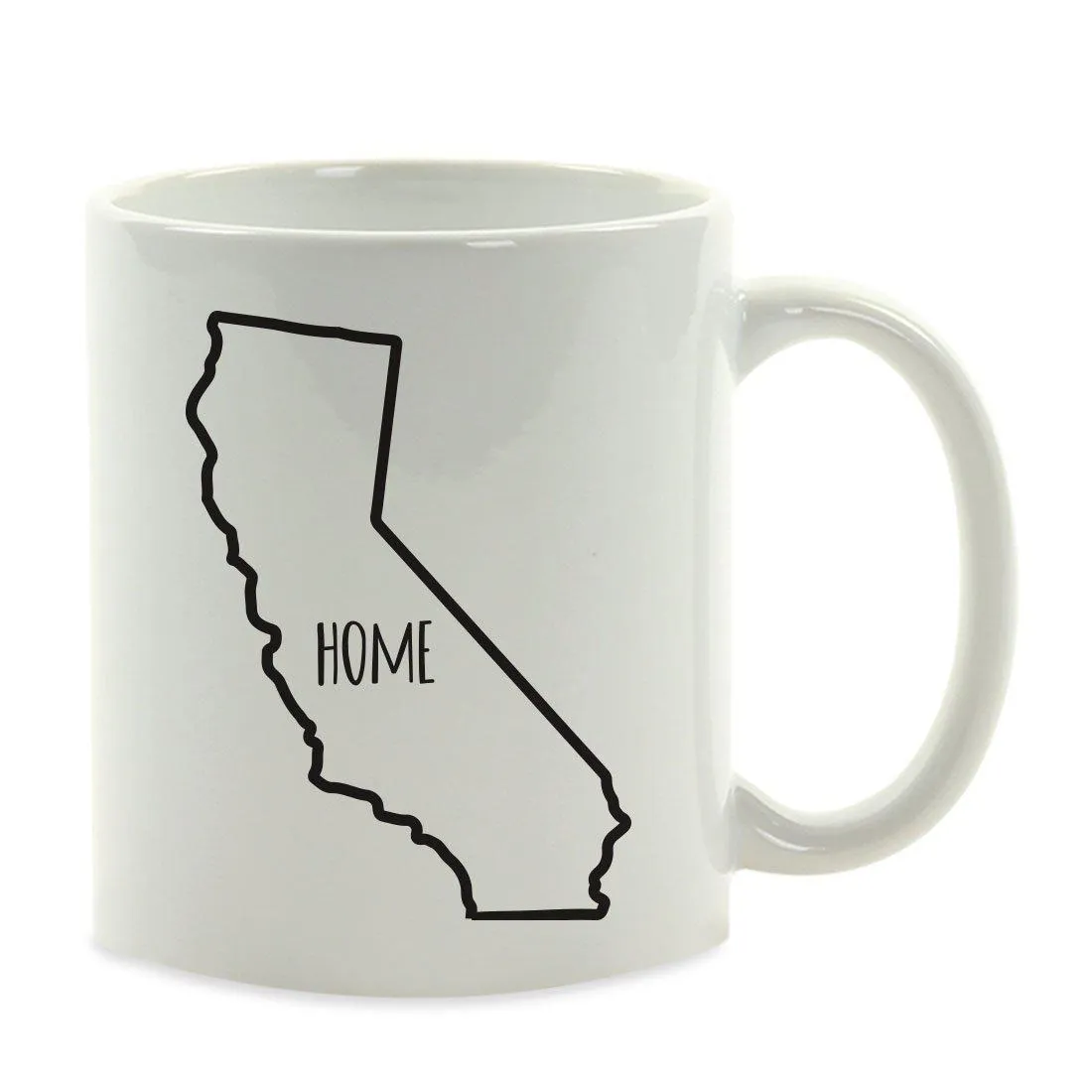 Andaz Press 11oz US State Shape Home Layout Coffee Mug