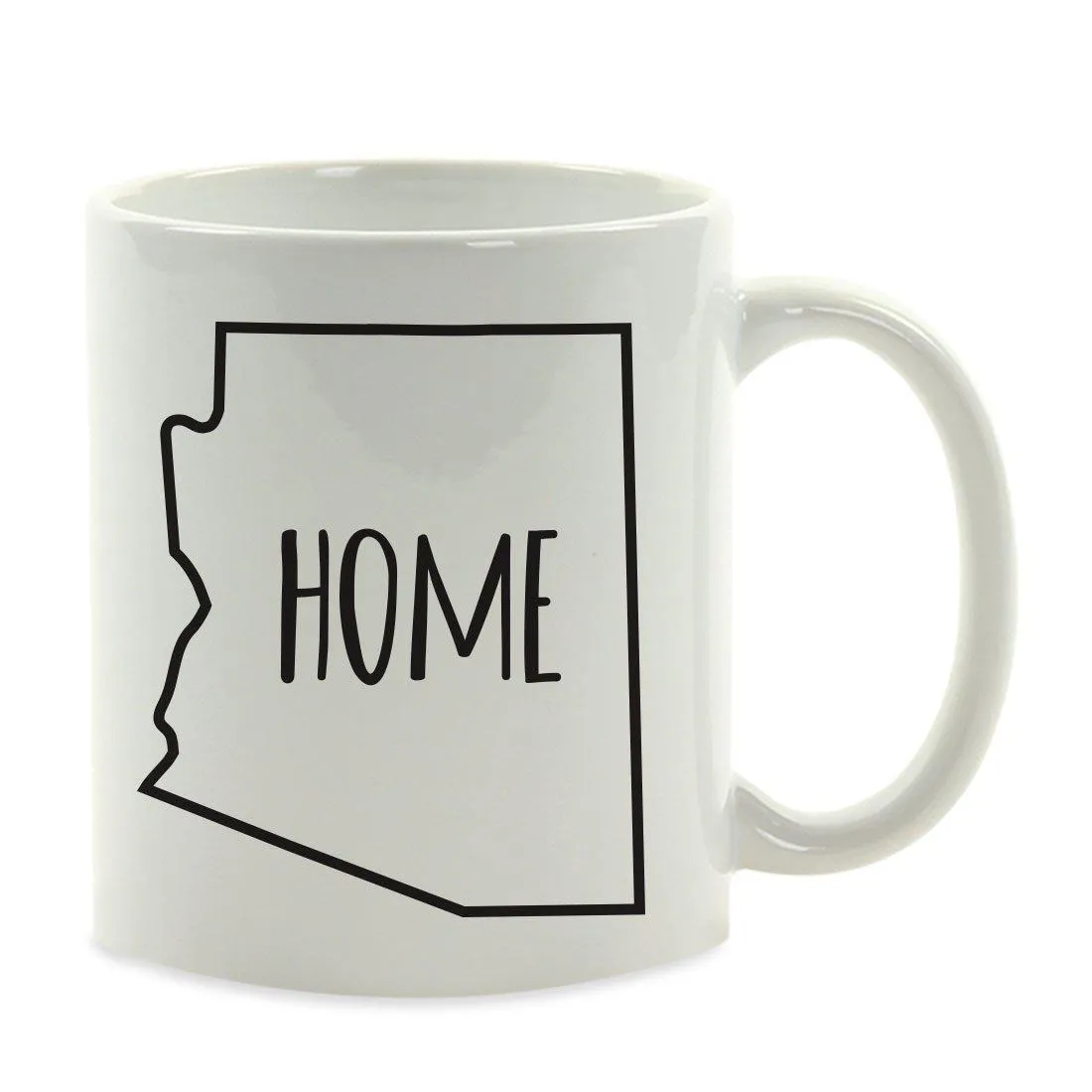 Andaz Press 11oz US State Shape Home Layout Coffee Mug