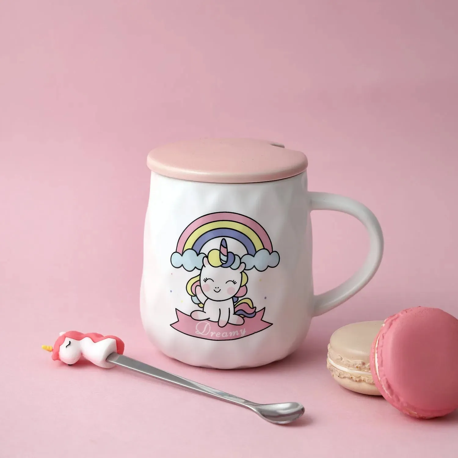 Antonia Unicorn Rainbow Mug With Lid | 350 ml