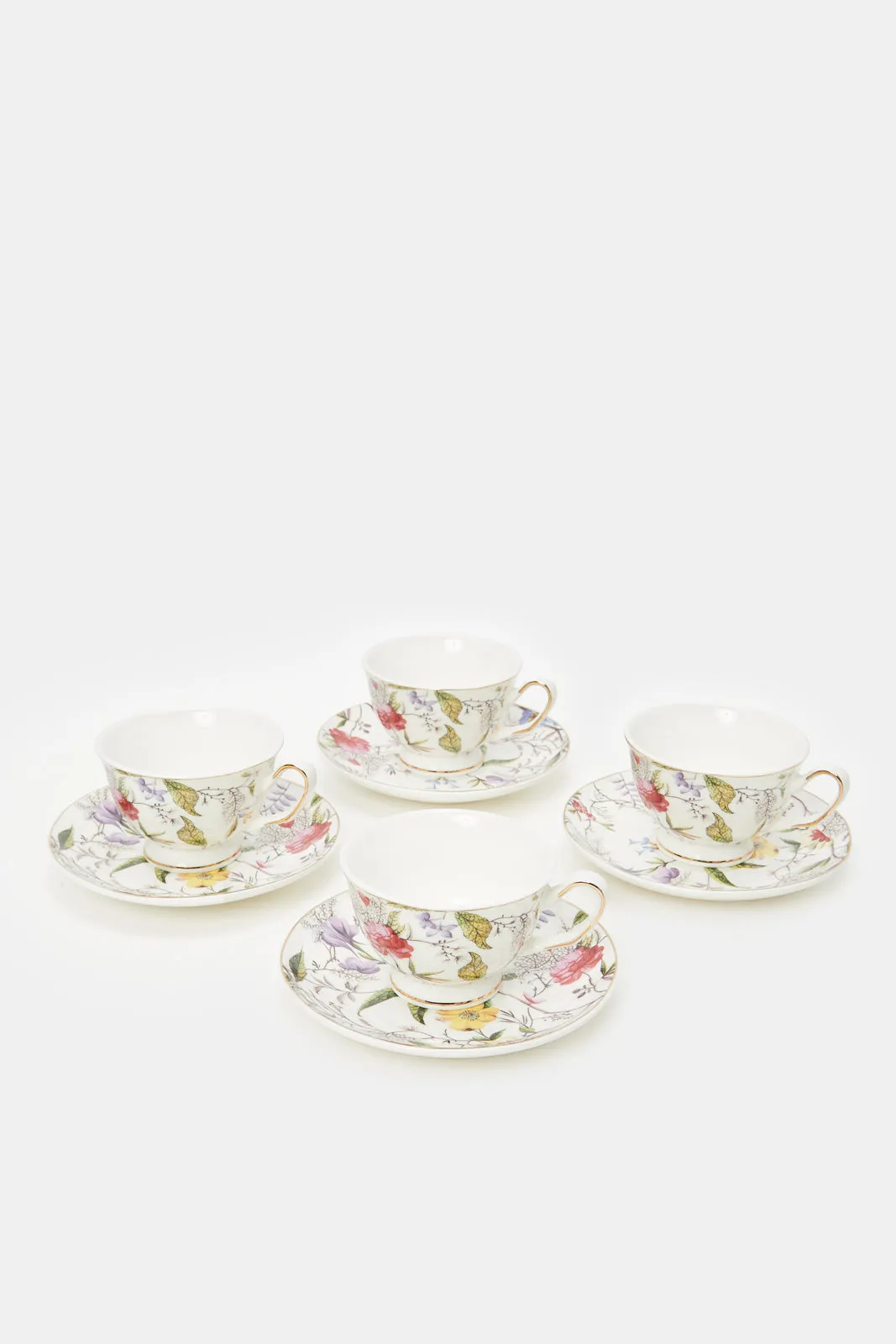 Assorted Floral Print Espresso (8 Piece)