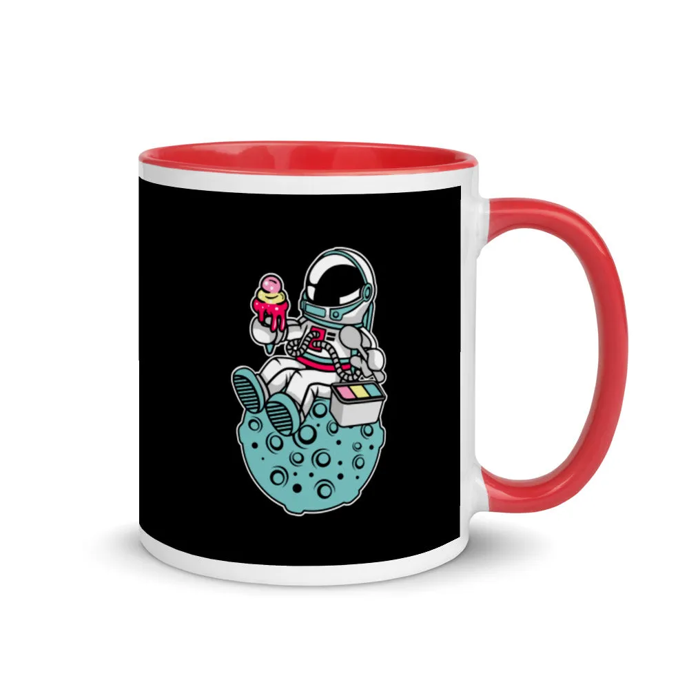 Astronaut | Ice Cream | Moon | Pop Art | Mug with Color Inside