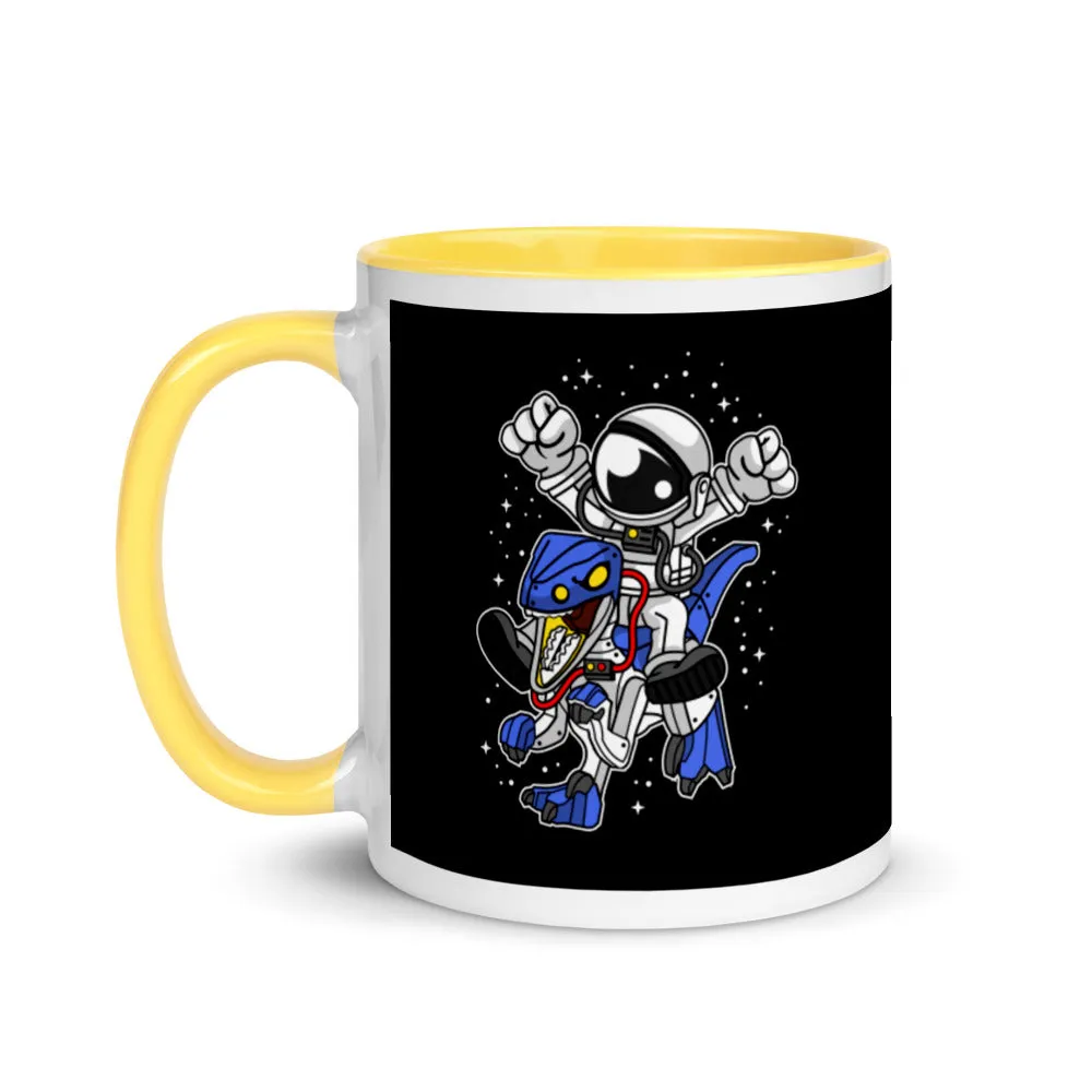 Astronaut | Robot Dinosaur | Pop Art | Mug with Color Inside