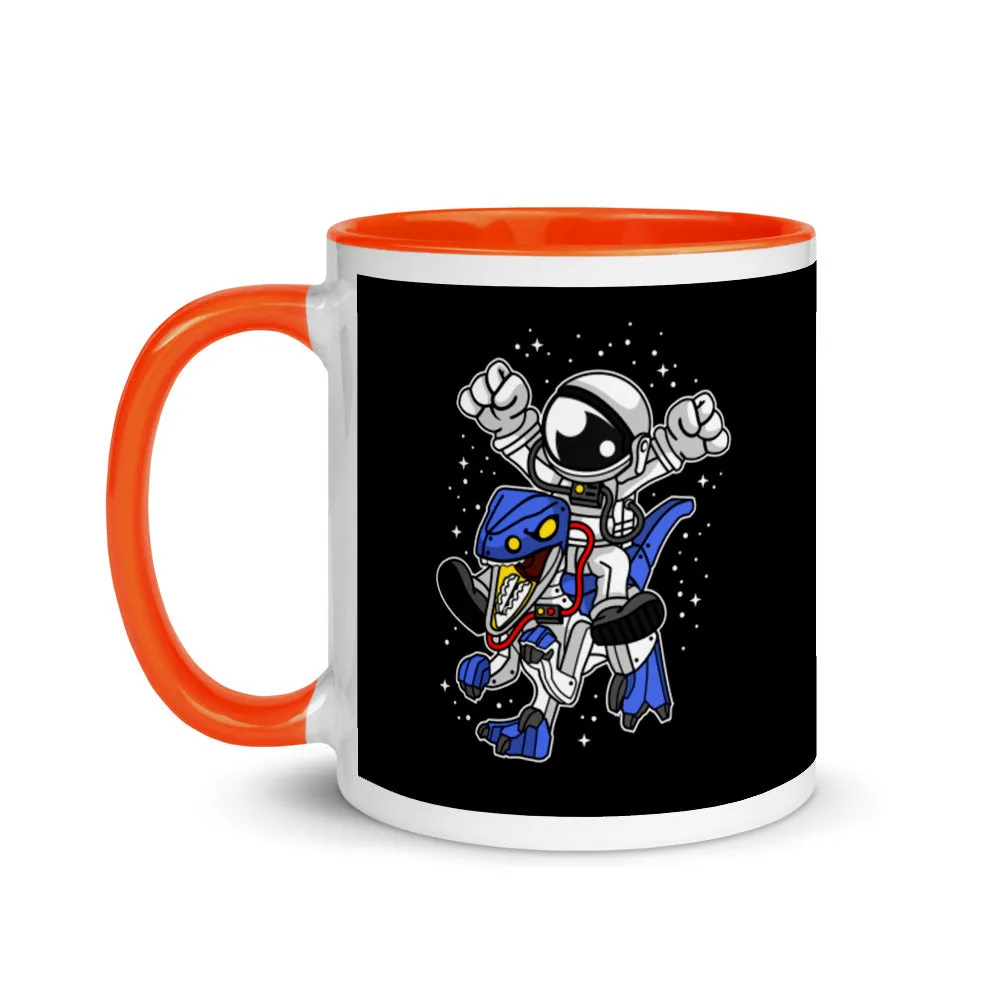 Astronaut | Robot Dinosaur | Pop Art | Mug with Color Inside