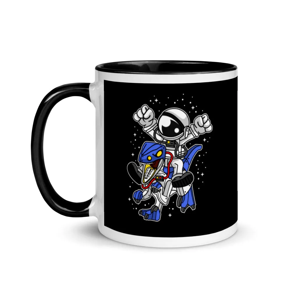 Astronaut | Robot Dinosaur | Pop Art | Mug with Color Inside