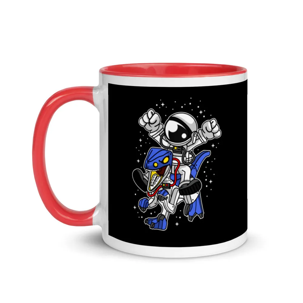 Astronaut | Robot Dinosaur | Pop Art | Mug with Color Inside