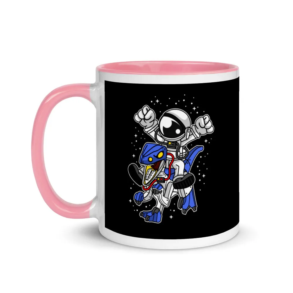 Astronaut | Robot Dinosaur | Pop Art | Mug with Color Inside