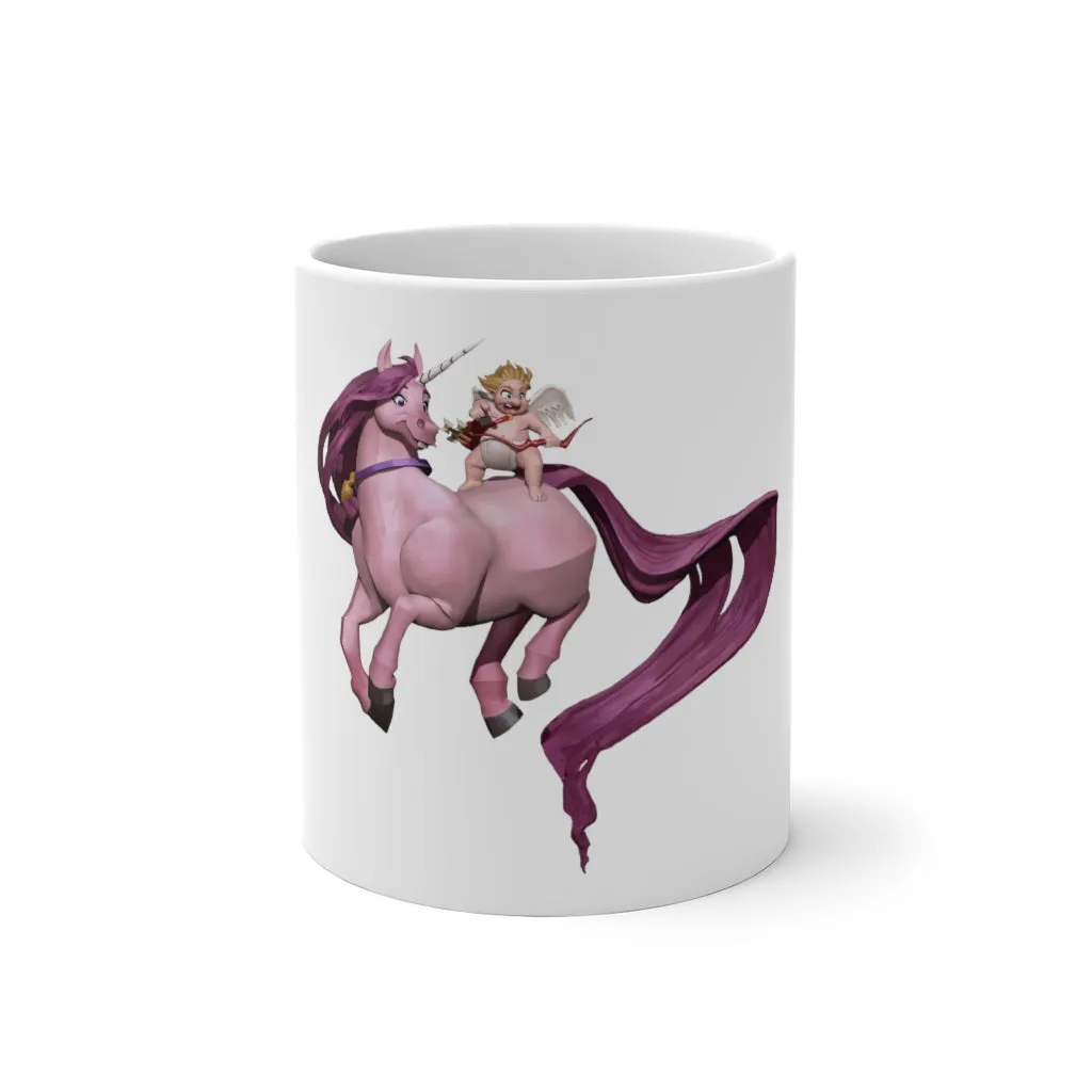 Baby Cupid and Horse Color Changing Mug