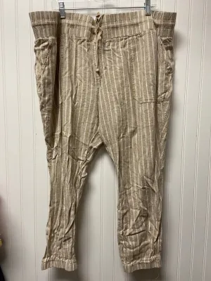 Beige Pants Cropped Briggs, Size 22w