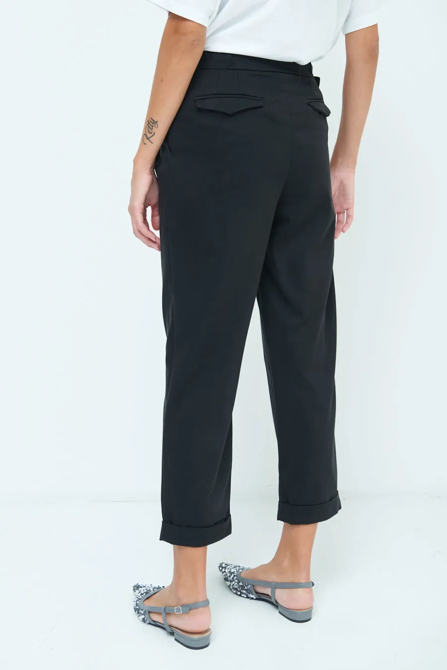 Belted cuffed trousers wholesale