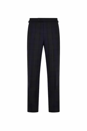 Black Watch Tartan Fish Tail Trousers