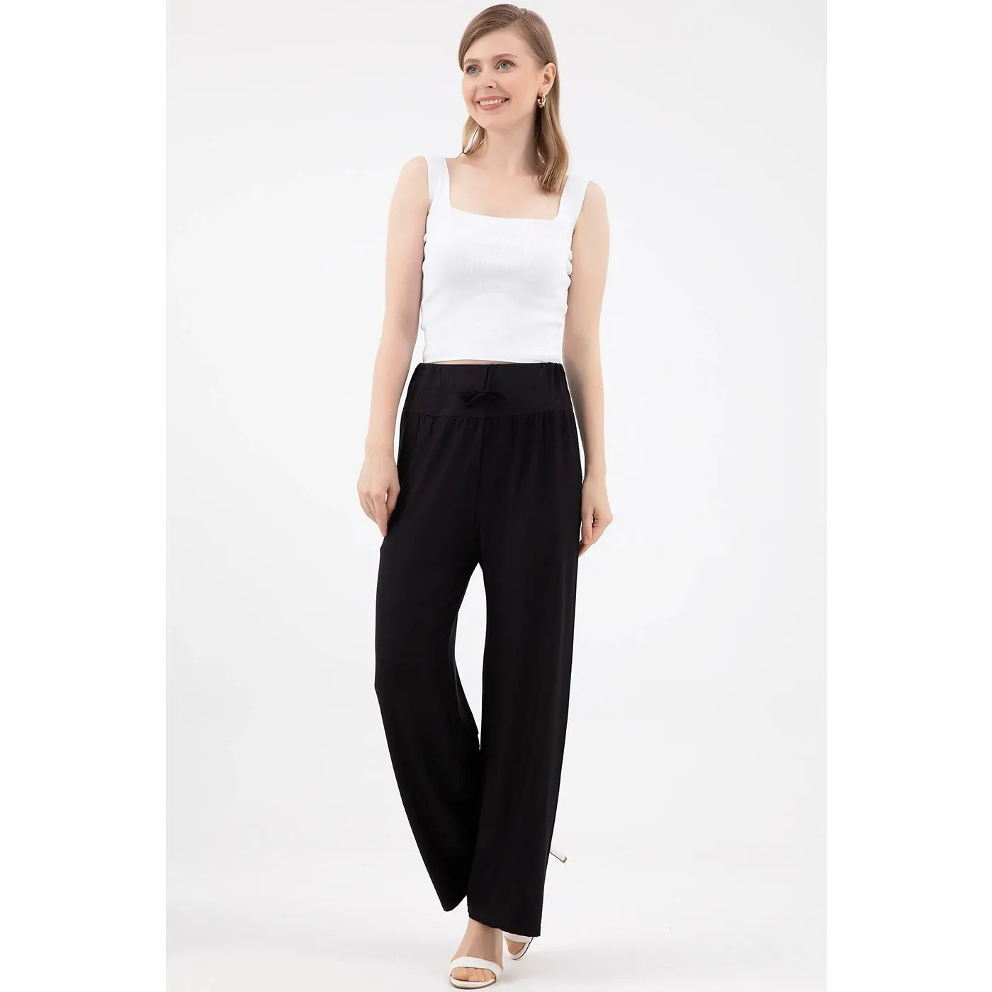 Black Wide Leg Trousers