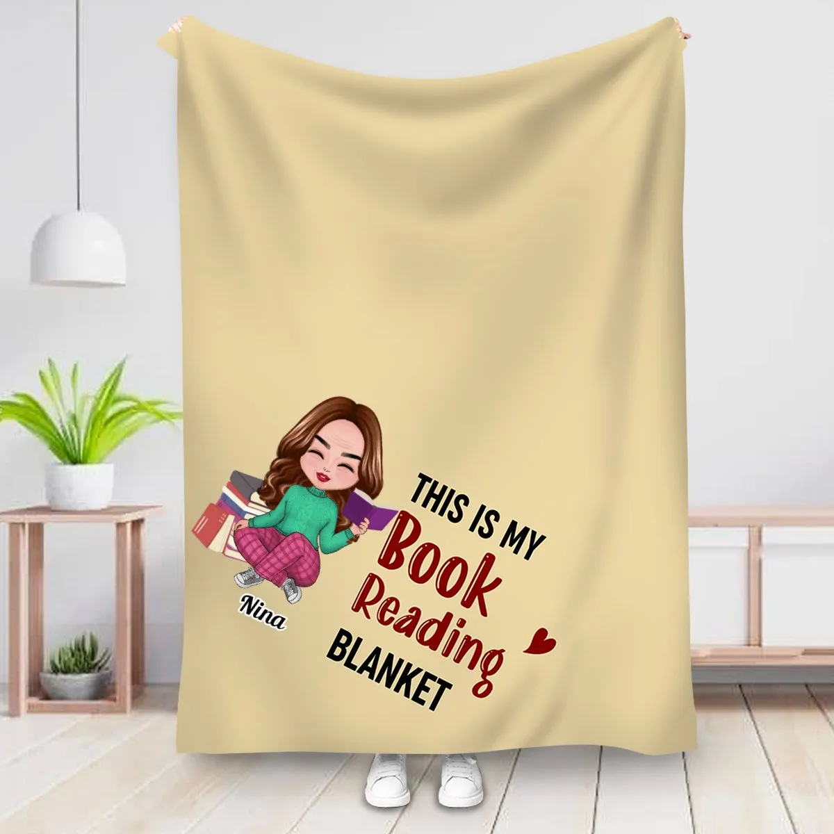 Book Lovers - This Is My Book Reading Blanket - Personalized Blanket (Ver.2)