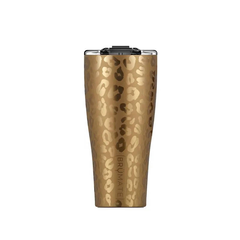 BruMate 32 oz Imperial Pint Gold Leopard BPA Free Insulated Tumbler