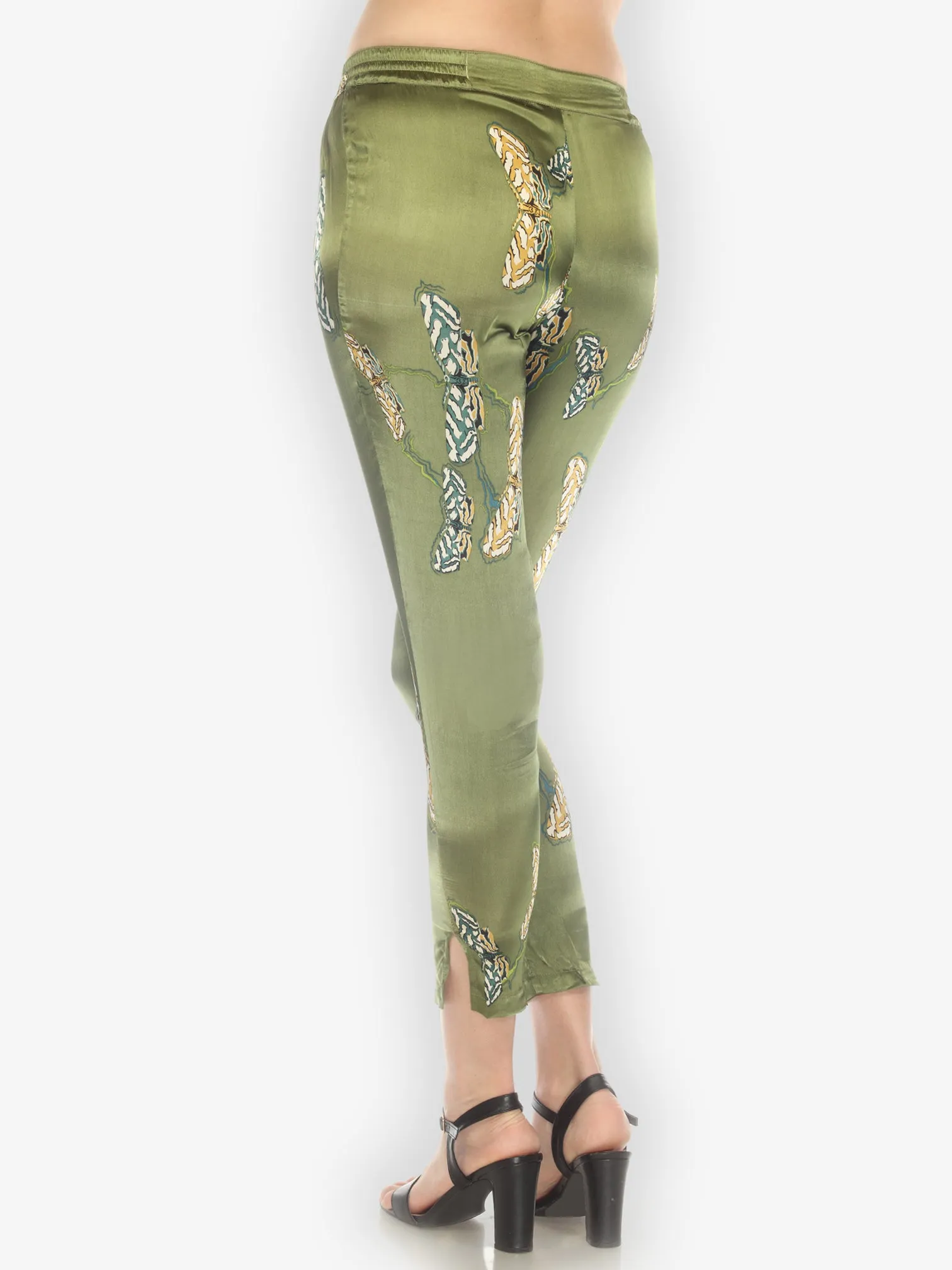 Butterfly Art Ankle Length Narrow Leg Pant