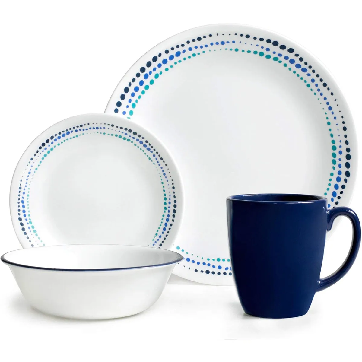 Corelle Livingware Ocean Blues 16-pc Dinnerware Set with Mug