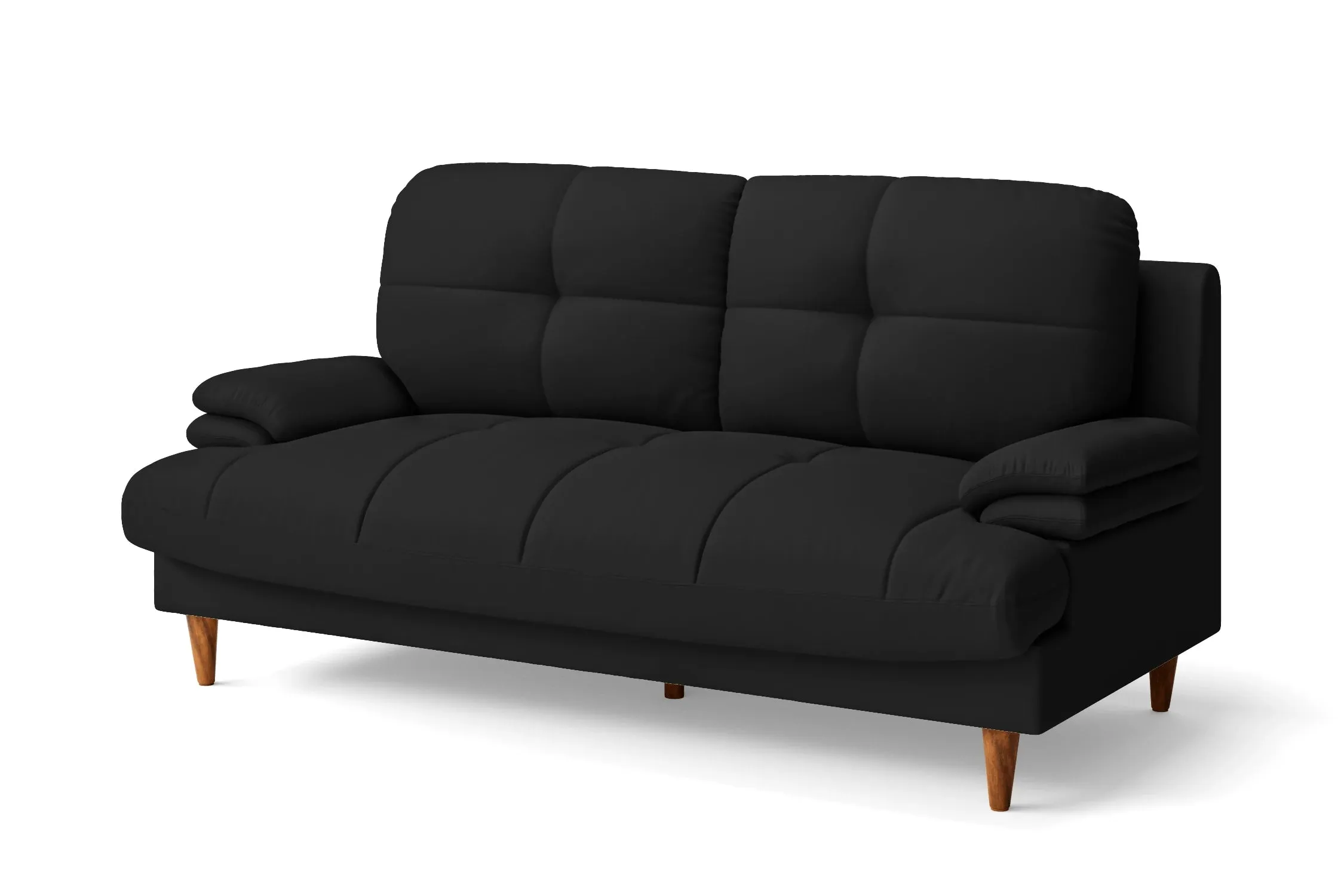 Cosenza 3 Seater Sofa Black Leather