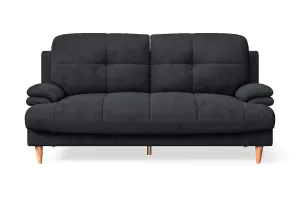 Cosenza 3 Seater Sofa Dark Grey Velvet