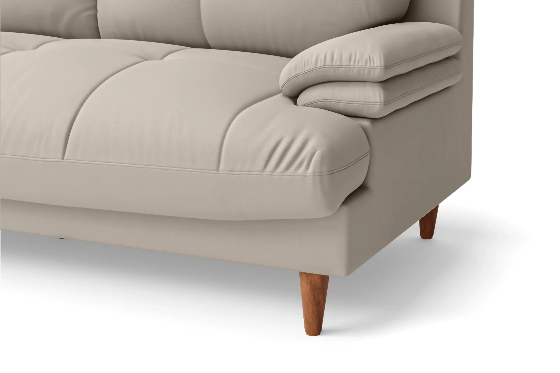 Cosenza 3 Seater Sofa Sand Leather