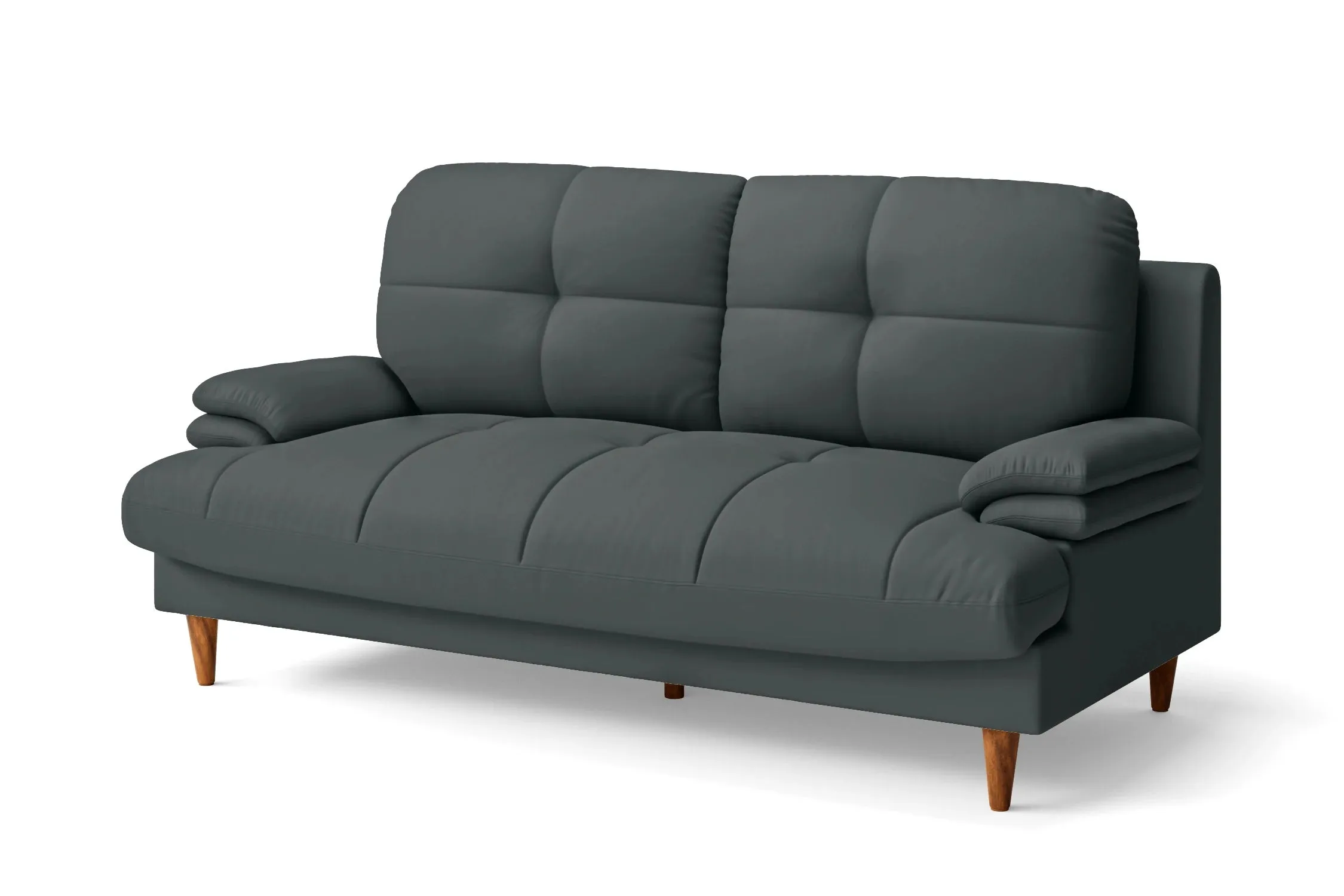 Cosenza 3 Seater Sofa Slate Leather