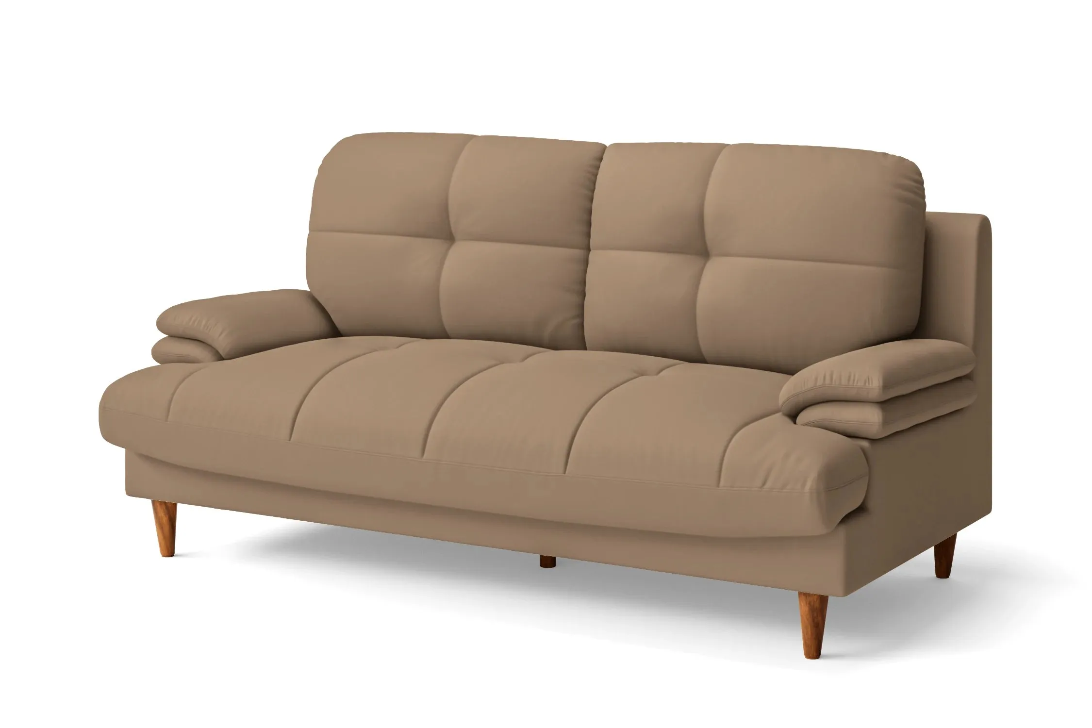 Cosenza 3 Seater Sofa Stone Leather