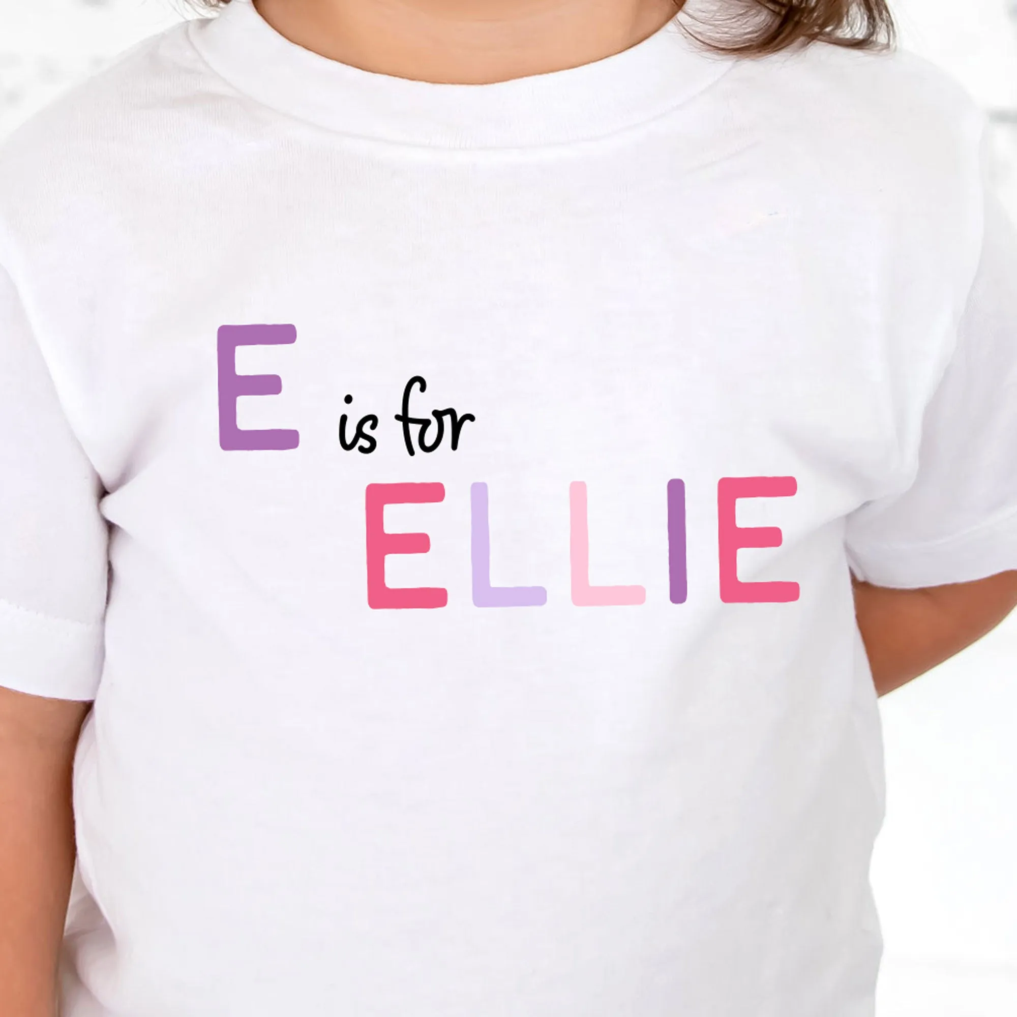 Custom Alphabet Kids Name Comfort Colors T-Shirt