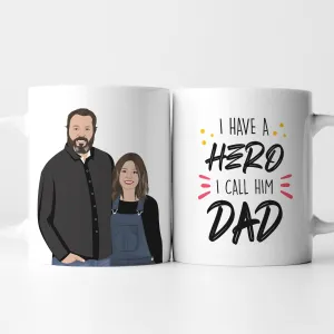 Custom My Dads My Hero Personalized from Photo Mug