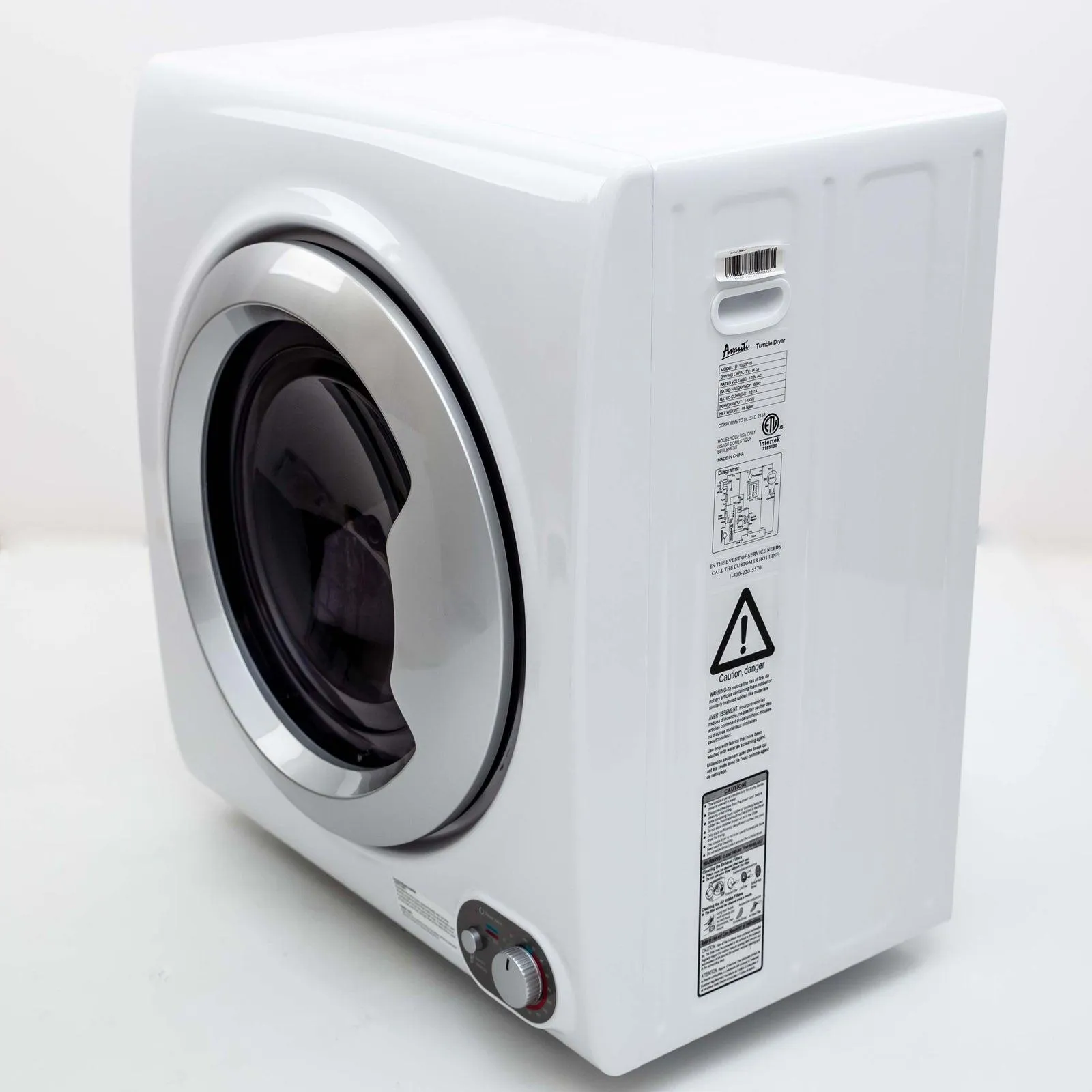 D110J2PIS Avanti 2.6 cu. ft. Compact Clothes Dryer - White / 2.6 cu.ft.