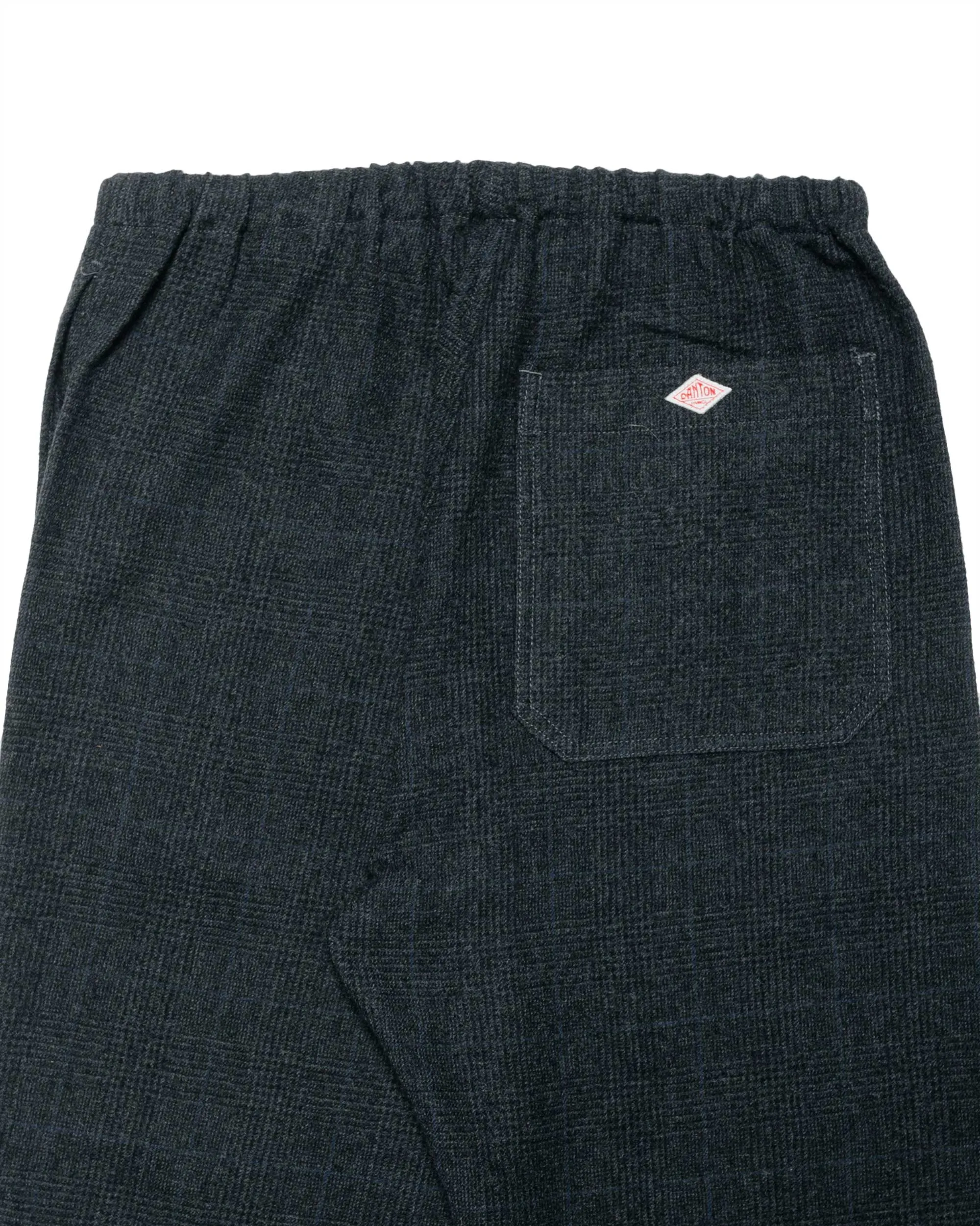 Danton Wool Easy Pant Black Charcoal Glen Check