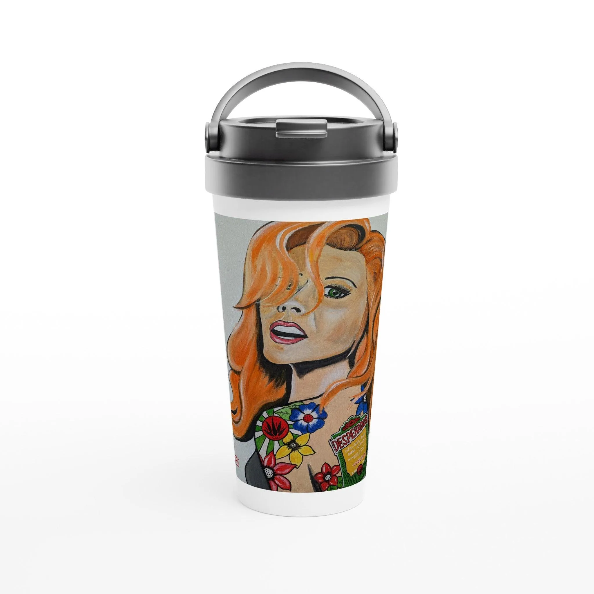 Desperado Lover - White 15oz Stainless Steel Travel Mug