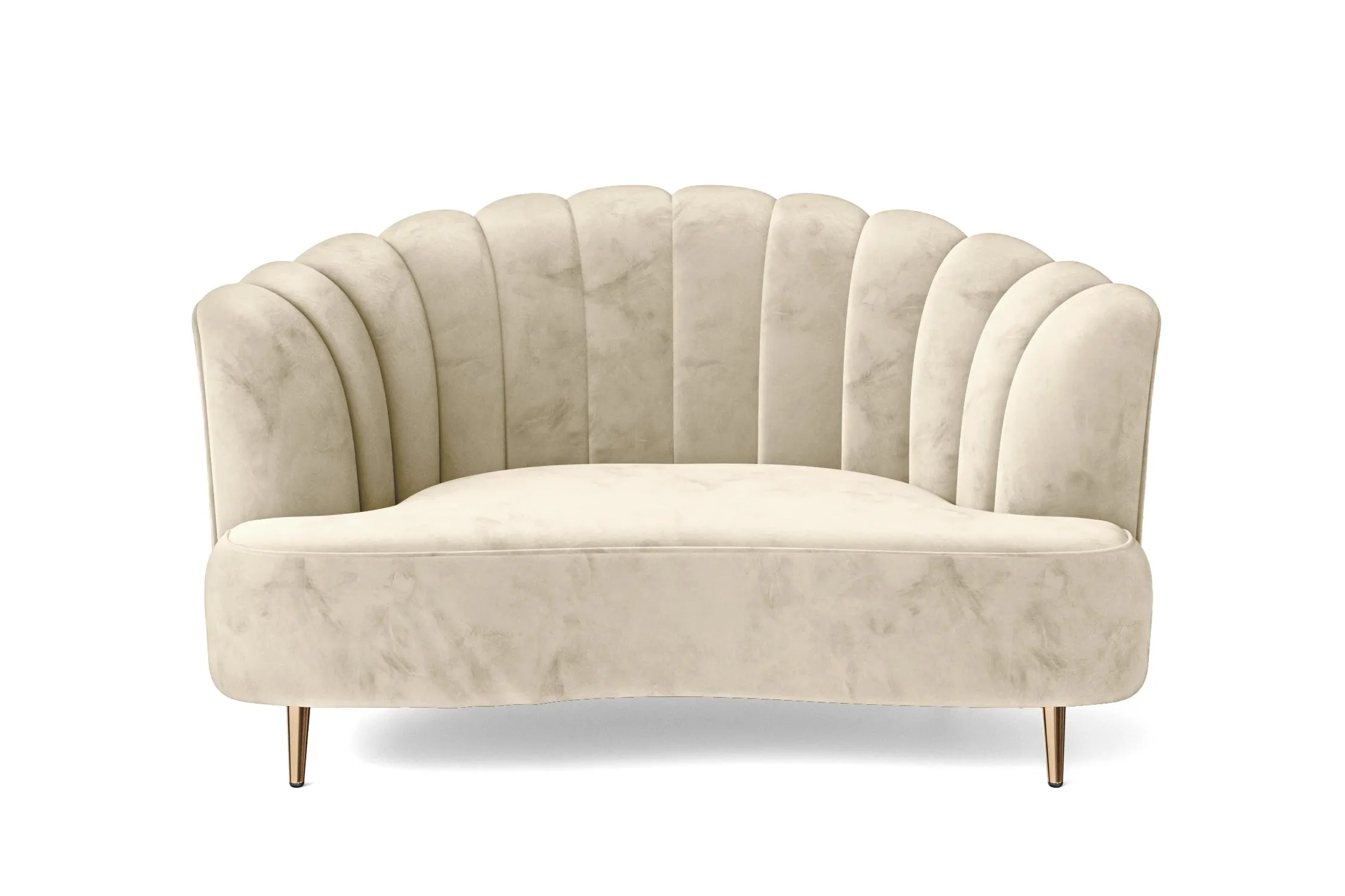 Elena 2 Seater Sofa Cream Velvet