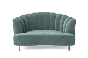 Elena 2 Seater Sofa Teal Velvet