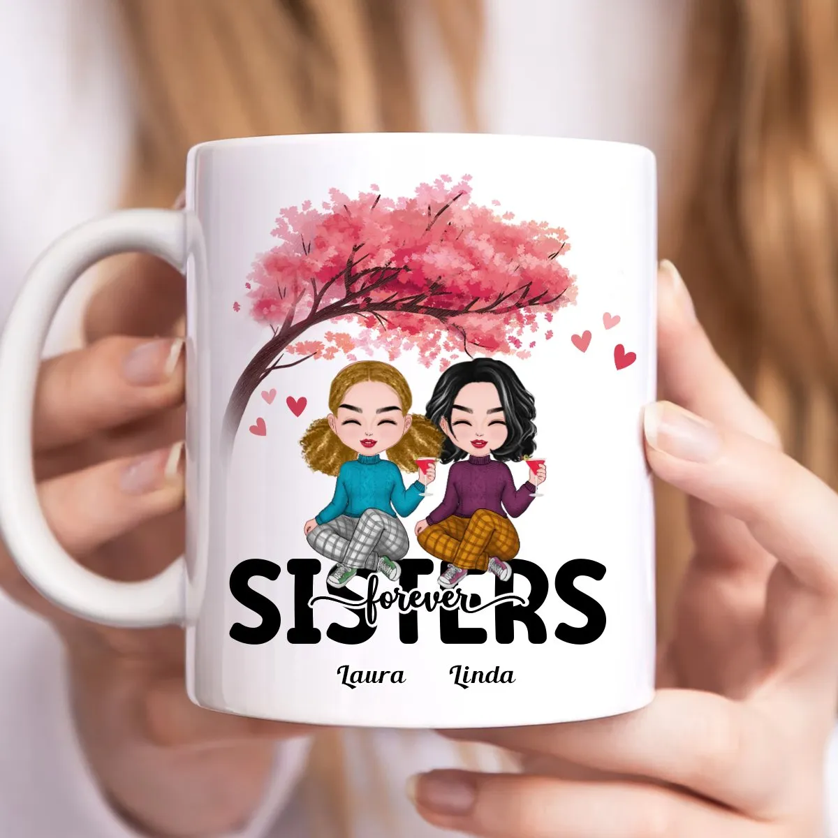 Family - Sisters Forever - Personalized Mug