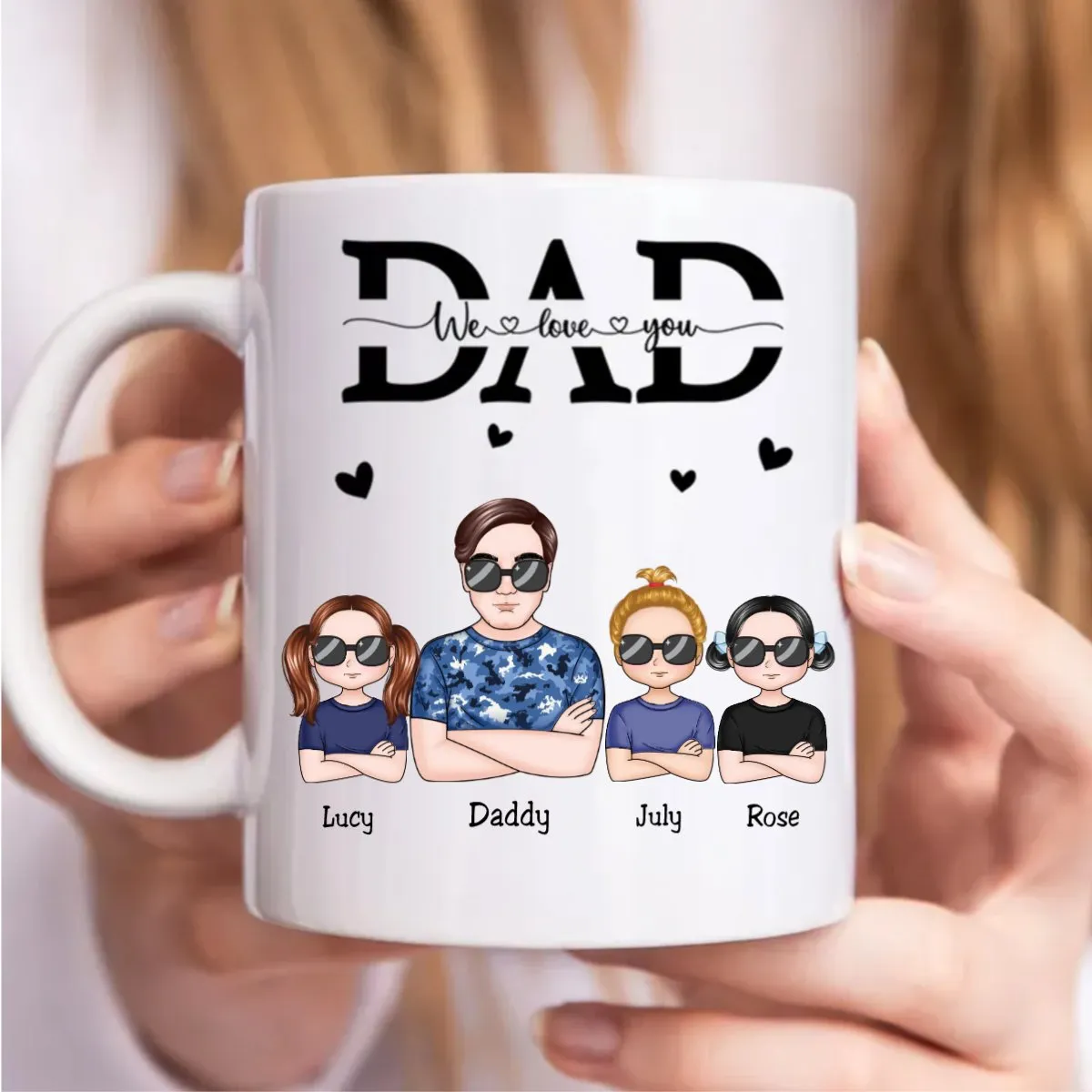 Father's Day - Dad I Love You - Personalized Mug