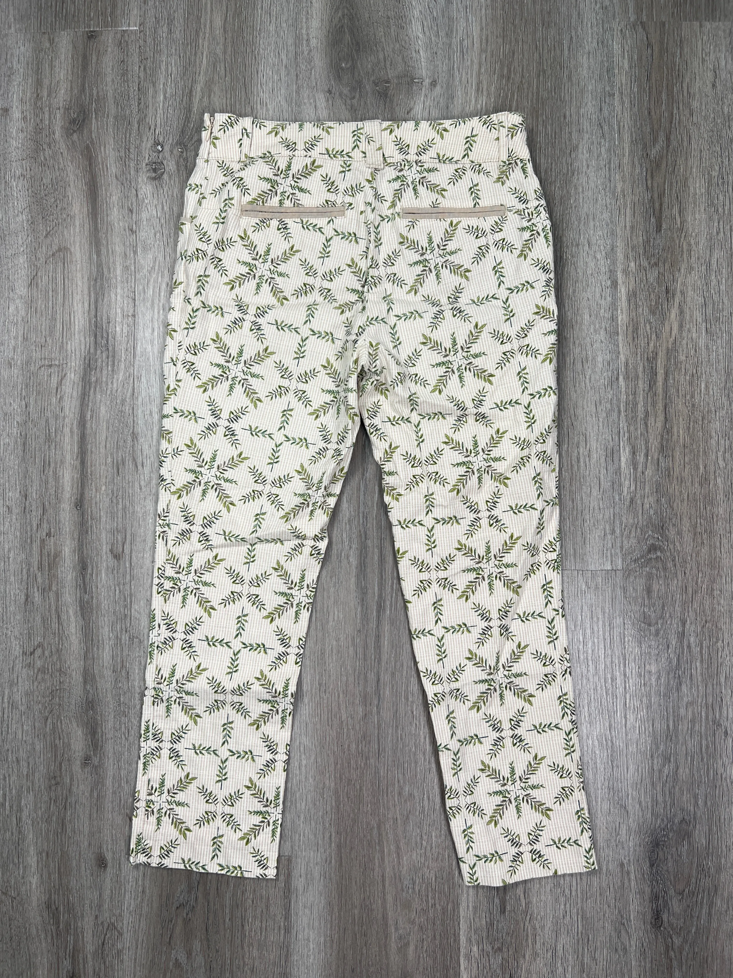 Floral Print Pants Cropped Cartonnier, Size Xs