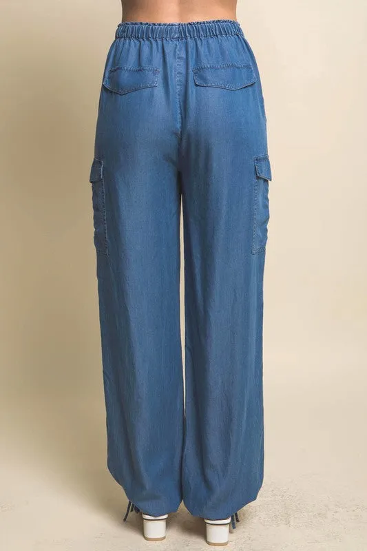 Full-Length Tencel Cargo Pants