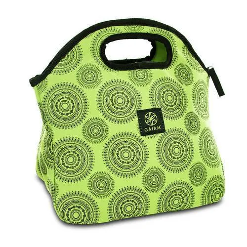 Gaiam Insulated Lunch Bag Tote Leak Resistant Green Marrakesh